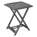 Tavolo da Esterno Nero Antracite 2 Posti Lunghezza Massima 50 cm 60x47x65h cm, Finitura Effetto Liscio Made in Italy - Ohatchee
