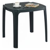 Tavolo da Esterno Nero Antracite 4 Posti Lunghezza Massima 75 cm 75x75x72h cm, Finitura Effetto Liscio Made in Italy - Smithport