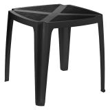 Tavolo da Esterno Nero Antracite 4 Posti Lunghezza Massima 75 cm 75x75x72h cm, Finitura Effetto Rattan Made in Italy - Stillions