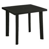 Tavolo da Esterno Nero Antracite 4 Posti Lunghezza Massima 80 cm 80x75x72h cm, Finitura Effetto Liscio Made in Italy - Tessner