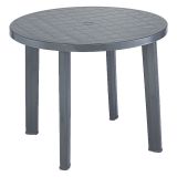 Tavolo da Esterno Nero Antracite 4 Posti Lunghezza Massima 90 cm 90x90x72h cm, Finitura Effetto Quadrettato Made in Italy - Brooksdale