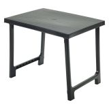 Tavolo da Esterno Nero Antracite 6 Posti Lunghezza Massima 81 cm 81x56x63h cm, Finitura Effetto Rigato Made in Italy - Beechwood