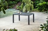 Tavolo da esterno Quiliano, Base per picnic, Piano da pranzo da giardino, Banco outdoor multiuso, 147x90 h75 cm, Antracite
