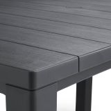Tavolo da esterno Quiliano, Base per picnic, Piano da pranzo da giardino, Banco outdoor multiuso, 147x90 h75 cm, Antracite
