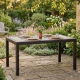 Tavolo da esterno rettangolare 10 posti 150x90cm antracite - Adila
