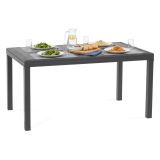 Tavolo da esterno rettangolare 10 posti 150x90cm antracite - Adila