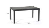 Tavolo da esterno rettangolare 10 posti 150x90cm antracite - Adila