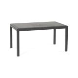 Tavolo da esterno rettangolare 10 posti 150x90cm antracite - Adila