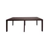 Tavolo da esterno Roma, Tavolo rettangolare allungabile da pranzo, Tavolo da giardino estensibile effetto rattan, 100% Made in Italy, 150-220x90h72 cm, Marrone