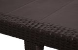 Tavolo da esterno Roma, Tavolo rettangolare allungabile da pranzo, Tavolo da giardino estensibile effetto rattan, 100% Made in Italy, 150-220x90h72 cm, Marrone