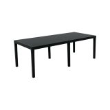 Tavolo da esterno Susa, Tavolo rettangolare allungabile da pranzo, Tavolo da giardino estensibile, 100% Made in Italy, 150x90h72 cm, Antracite