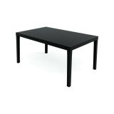 Tavolo da esterno Susa, Tavolo rettangolare allungabile da pranzo, Tavolo da giardino estensibile, 100% Made in Italy, 150x90h72 cm, Antracite