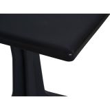 Tavolo da esterno Trani, Tavolo quadrato fisso, Tavolino da giardino multiuso, 100% Made in Italy, 70x70h72 cm, Antracite