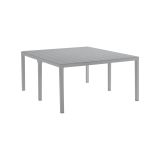 Tavolo da esterno Varda, Base per picnic, Piano da pranzo da giardino multiposizione, Banco outdoor multiuso, Made in Italy, 292x86 h74 cm, Grigio