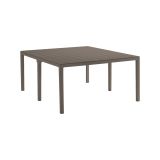 Tavolo da esterno Varda, Base per picnic, Piano da pranzo da giardino multiposizione, Banco outdoor multiuso, Made in Italy, 292x86 h74 cm, Tortora