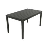 Tavolo da esterno Vasto, Tavolo rettangolare da pranzo, Tavolo da giardino indoor e outdoor multiuso, 100% Made in Italy, 138x78h72 cm, Antracite