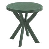 Tavolo da Esterno Verde 2 Posti Tavolo Tavolo Rotondo Fisso 70x70x72h cm, Lunghezza Massima 70 cm Made in Italy - Lorwood
