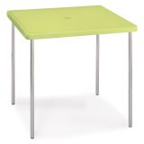 Tavolo da Esterno Verde 4 Posti Tavolo Tavolo Fisso Quadrato 75x75x72h cm, Lunghezza Massima 75 cm Made in Italy - Brownstown