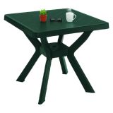 Tavolo da Esterno Verde 4 Posti Tavolo Tavolo Fisso Quadrato 79x79x72h cm, Lunghezza Massima 79 cm Made in Italy - Normandy