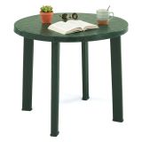 Tavolo da Esterno Verde 4 Posti Tavolo Tavolo Fisso Rotondo 90x90x72h cm, Lunghezza Massima 90 cm Made in Italy - Brooksdale