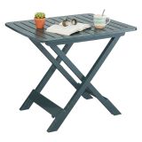 Tavolo da Esterno Verde 4 Posti Tavolo Tavolo Pieghevole Rettangolare 79x72x70h cm, Lunghezza Massima 79 cm Made in Italy - Ruthton
