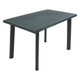 Tavolo da Esterno Verde 6 Posti Finitura Effetto Liscio 126x76x72h cm, Lunghezza Massima 126 cm Made in Italy - Ozello