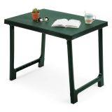 Tavolo da Esterno Verde 6 Posti Tavolo Tavolo Fisso Rettangolare 81x56x63h cm, Lunghezza Massima 81 cm Made in Italy - Beechwood