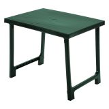 Tavolo da Esterno Verde 6 Posti Tavolo Tavolo Fisso Rettangolare 81x56x63h cm, Lunghezza Massima 81 cm Made in Italy - Beechwood