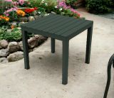 Tavolo da esterno Vicenza, Tavolo quadrato da giardino, Tavolino fisso indoor e outdoor, 100% Made in Italy, 100% Made in Italy, 78x78h72 cm, Antracite