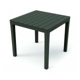 Tavolo da esterno Vicenza, Tavolo quadrato da giardino, Tavolino fisso indoor e outdoor, 100% Made in Italy, 100% Made in Italy, 78x78h72 cm, Antracite