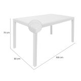 Tavolo da giardino 10 posti 150x90cm bianco - Ariana