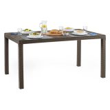 Tavolo da giardino 10 posti 150x90cm marrone - Adila