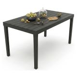 Tavolo da giardino 10 posti 80x138cm antracite - Asar
