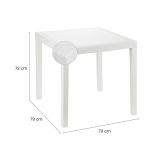 Tavolo da giardino 4 posti 79x79cm bianco - Angelico