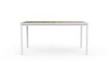 Tavolo da giardino 6 posti 159x95cm rovere e bianco - Sarnia