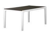 Tavolo da giardino 6 posti 160x90cm bianco e grigio scuro - Nanaimo