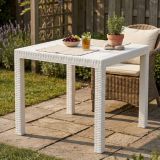 Tavolo da giardino 6 posti 80x80cm bianco - Acqua