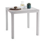 Tavolo da giardino 6 posti 80x80cm bianco - Acqua