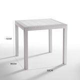 Tavolo da giardino 6 posti 80x80cm bianco - Acqua