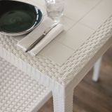 Tavolo da giardino 6 posti 80x80cm bianco - Acqua