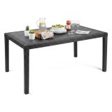 Tavolo da giardino 8 posti 138x78cm antracite - Arca