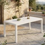 Tavolo da giardino 8 posti 138x78cm bianco - Arca
