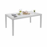 Tavolo da giardino 8 posti 138x78cm bianco - Arca
