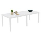 Tavolo da giardino allungabile 8-10 posti 150-220x90cm bianco - Arabesch