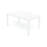 Tavolo da giardino allungabile 8-10 posti 150-220x90cm bianco - Arabesch
