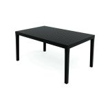 Tavolo da giardino allungabile 8-10 posti 150-220x90cm effetto doghe antracite - Arabesch