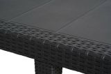 Tavolo da giardino allungabile 8-10 posti 150-220x90cm effetto rattan antracite - Abbaviva