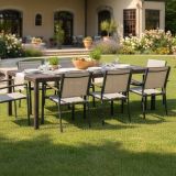 Tavolo da giardino allungabile 8-10 posti 150-220x90cm marrone - Abbaviva