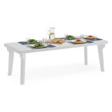 Tavolo da giardino allungabile 8-10 posti 160-220x90cm bianco - Anatre