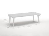 Tavolo da giardino allungabile 8-10 posti 160-220x90cm bianco - Anatre
